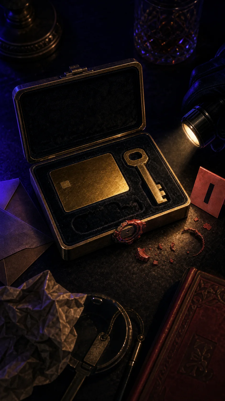 Llave maestra del hotel fotografiada como evidencia